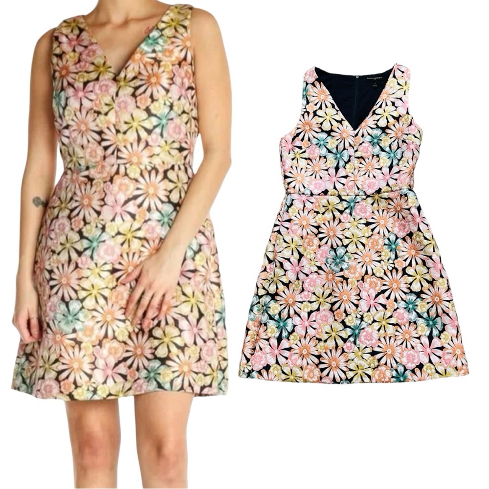 Banana Republic Embroidered Floral Shift Dress Sleeveless Size 4  Small